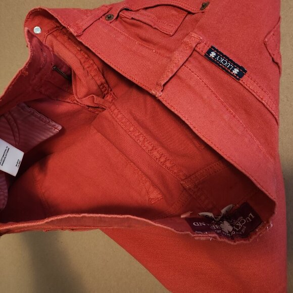 Lucky Brand Sofia Skinny Red Denim Jeans Women’s Size 10/30 Ankle Very Nice! - Picture 11 of 14